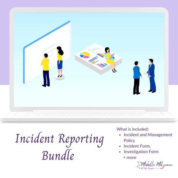 Image of the incident reporting bundle, which includes the incident management policy, incident form and investigation form