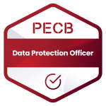 this is an image of the PECB certified data protection acceditation.