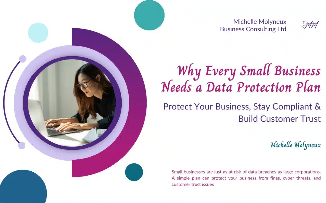 data protection plan for small businesses infographic.
